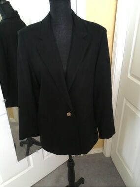 Women's Black Single-Button Blazer Jacket-NWOT